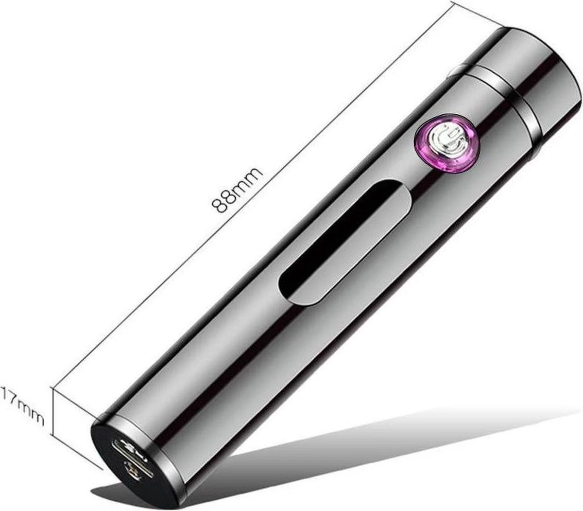 Allkinds Oplaadbare Elektrische Aansteker - USB Plasma Aansteker - Duurzaam - Windbestendig - Zwart - Afbeelding 3