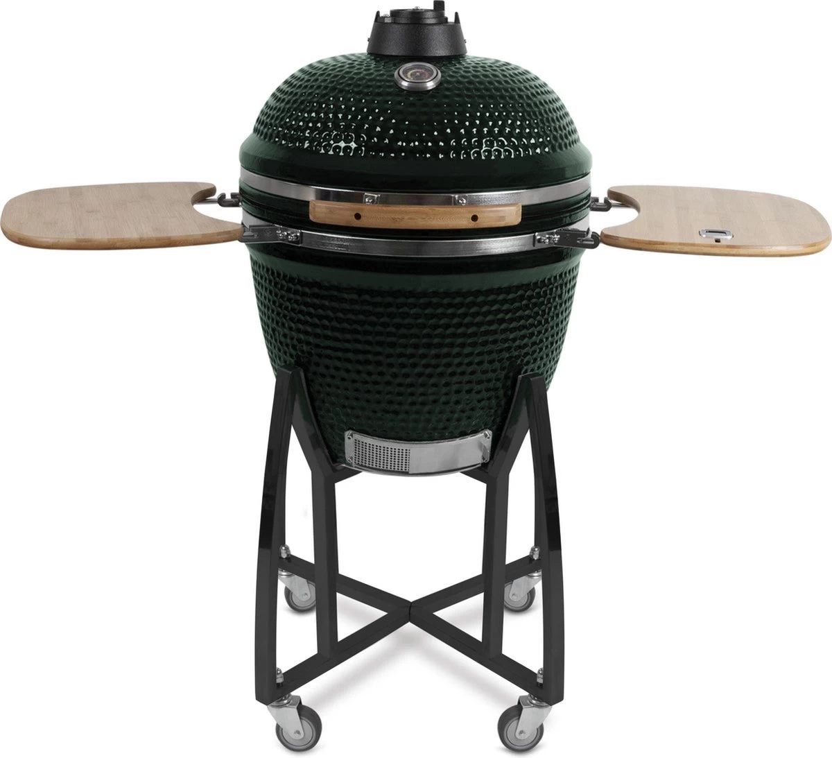 Patton Kamado Houtskool Barbecue - 18" - Grilloppervlak Ø 39 Cm - Met Bluetooth Thermometer - Groen - Afbeelding 2
