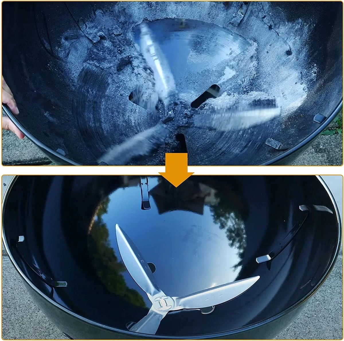 One-Touch-reinigingssysteemkit Voor 57 CM Kogel BBQ , Geschikt Als Vervanging In Diverse Weber Kogel BBQ's - Afbeelding 5