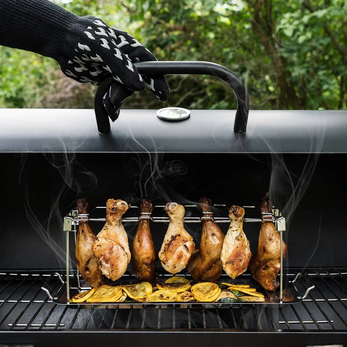 GrillX Kippenvleugelhouder - Kiphouder Voor BBQ & Oven - RVS - BBQ Accesoires - Afbeelding 7