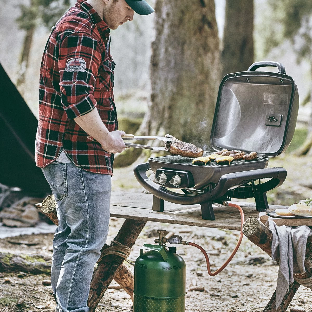 Burnhard Draagbare 2-Branders Gasbarbecue - Afdekhoes - BBQ Wayne - Afbeelding 14