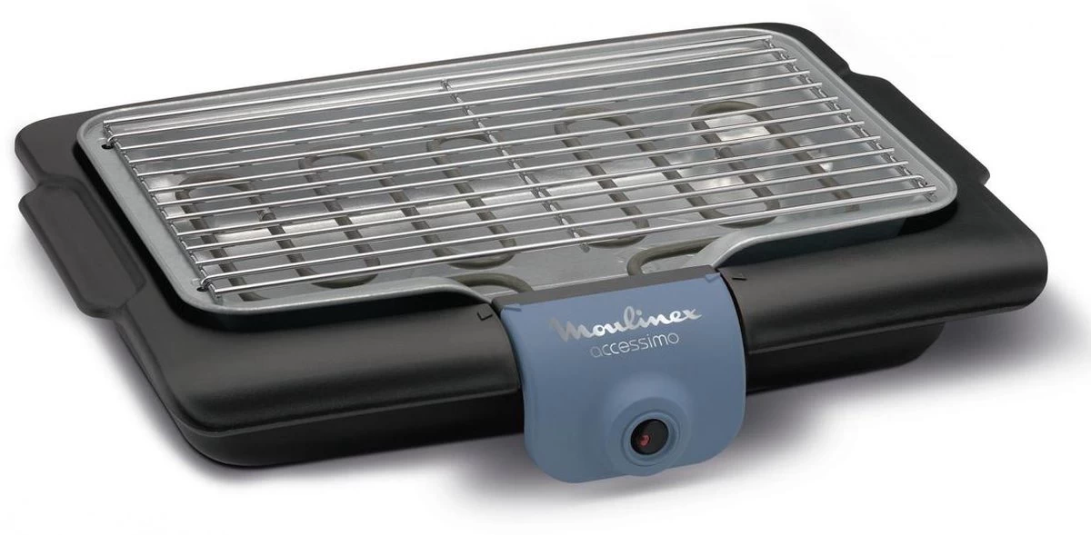 Moulinex BG134812 Barbecue Tafelblad Electrisch 2100W Zwart, Blauw, Zilver Barbecue - Afbeelding 3