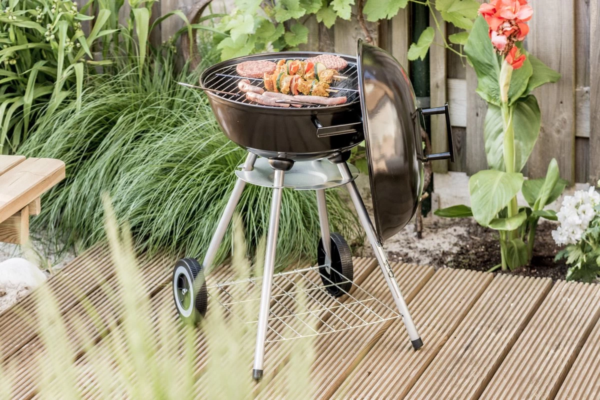 BBQ Collection Houtskoolbarbecue - Kogelbarbecue 45 X 60 Centimeter - Ronde Barbecue - Barbecue Op Wielen - Zwart - Metaal - Afbeelding 18