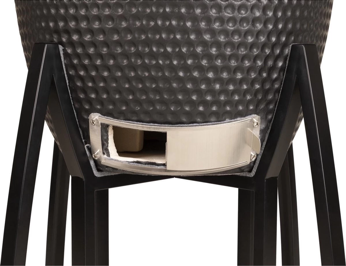 Patton - Kamado 21" - Premium Black - Keramische Barbecue - Incl. Bluetooth Kerntemperatuurmeter - LED Verlichting - Large - Compleet - Zwart - Afbeelding 9